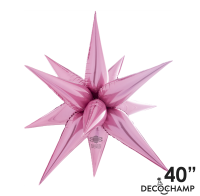 40" Large Starburst Pink Foil Balloon Kit