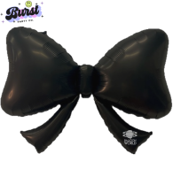 40" Cute Black Bow Foil Shape - Pkg