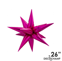 26" Small Starburst Hot Pink Foil Balloon Kit