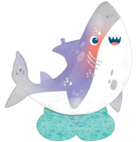 54" x 55" AirLoonz Shark Party Foil Multi-Balloon -Pkg