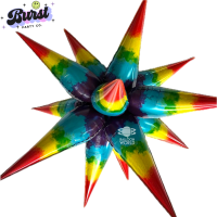 40" Tie-Dye Print Starburst Foil Balloon Kit