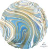 18" Blue Marblez Round Foil Balloon - Unpkg