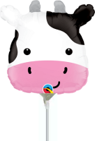 14" Cute Holstein Cow Mini Shape Air-Fill Foil Balloon