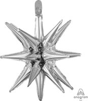 18" x 20" Silver Small Magic Star Foil Balloon