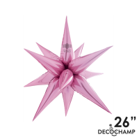 26" Small Starburst Pink Foil Balloon Kit