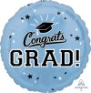 18" Congrats Grad School Colors Pride Light Blue Foil Balloon