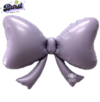 40" Cute Lilac Bow Foil Shape - Pkg