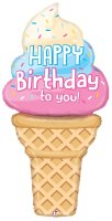 5ft Special Delivery Ice Cream Cone Foil Balloon - Pkg