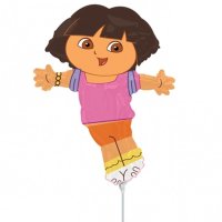 Dora Mini Shape Air-Fill Foil Balloon